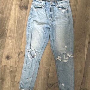 American Eagle Outfitters Blue Boyfriend Jeans Distressed